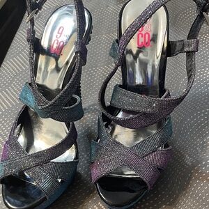 9 & Co. Multicolor Strappy Heels